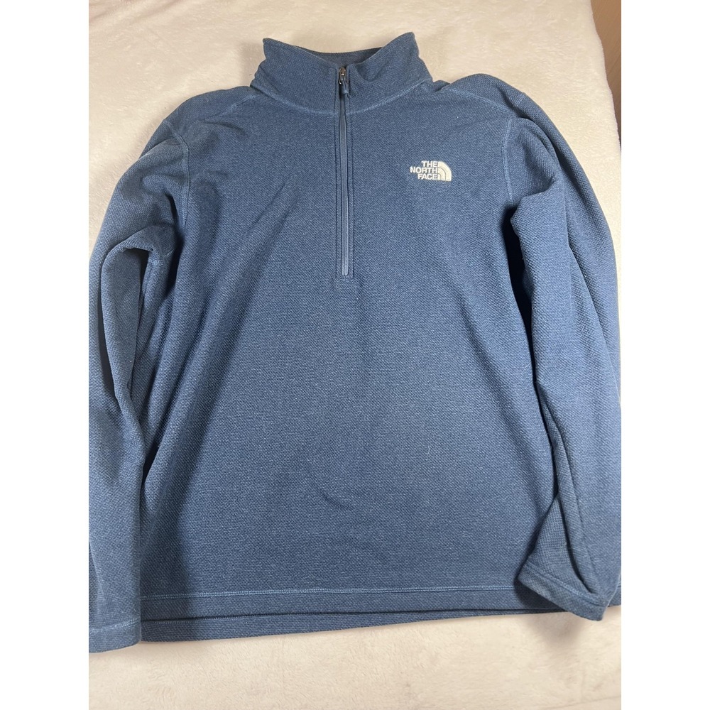 The North Face Pullover Mens XL Blue 1/4 Zip Fleece Performance Hiking Top